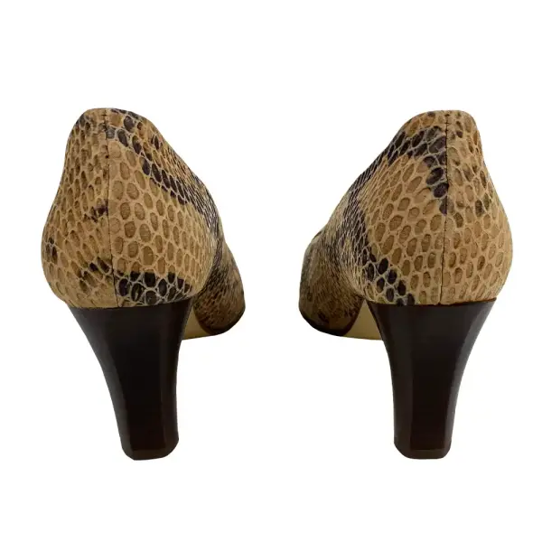 Snakeskin Print Classic Pumps