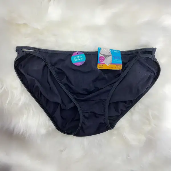 Vanity Fair Black Silky Soft Stretch String Bikini