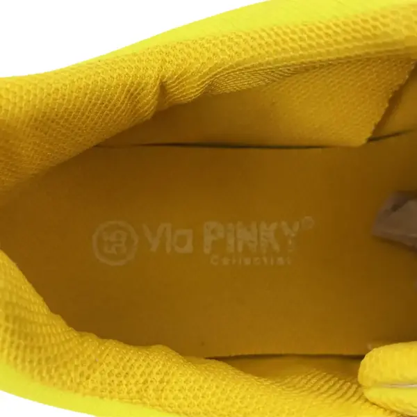 Via Pinky Collection Yellow Lace-Up Athletic Sneakers Size 5.5