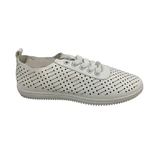 Weeboo White Cutout Lace-Up Sneakers Women's Size 5