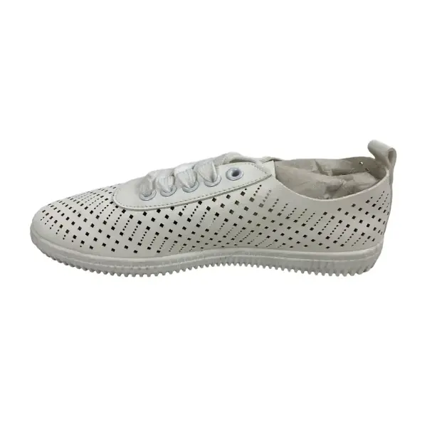 Weeboo White Cutout Lace-Up Sneakers Women's Size 5