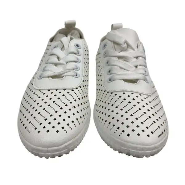 Weeboo White Cutout Lace-Up Sneakers Women's Size 5