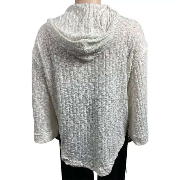 Free People Baja Babe Confetti Speckled Hacci Hoodie Sweater