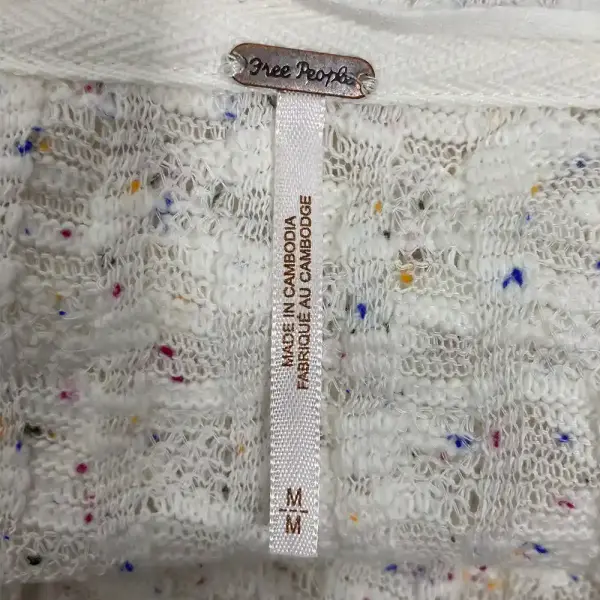 Free People Baja Babe Confetti Speckled Hacci Hoodie Sweater