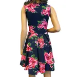 White Mark Floral Print Fit and Flare Dress