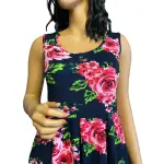 White Mark Floral Print Fit and Flare Dress