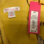 Xhilaration Mustard Yellow Mixed Floral Print Fit and Flare Dress Long Sleeve Size XS