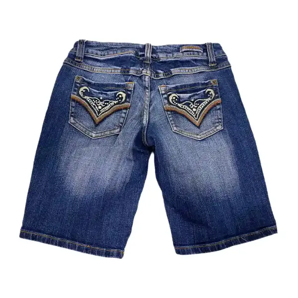 Zco Premium Embellished Denim Bermuda Shorts